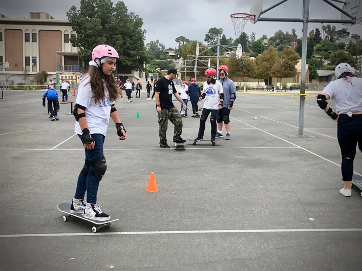 <!--vansgivesback19-->
Chopper Dave killed it all day chatting, skating and teaching. He made sure the kids had a blast and fell in love with skateboarding.
