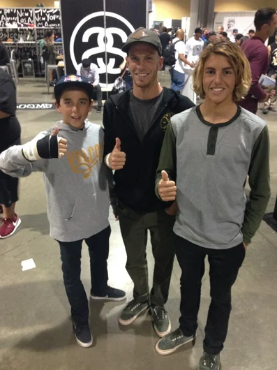 <!-- agendashow2014 -->
Alex Midler, Jake Kelley, and Curren Caples give Agenda and SPoT a Thumbs up.