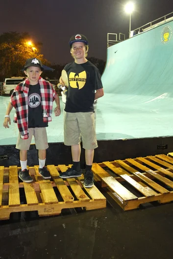 And that's how our night ended.  Floating away on crates.  The live broadcast starts at 2pm today right here at skateparkoftampa.com<!-- Tampa Pro 2013 Thursday and Friday -->