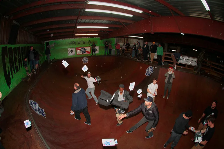 <!--ombj15-->

And of course it wouldn't be a contest without a product toss. Thanks to everyone who showed up and ripped, and thanks to PBR for hooking up the beer. See you at Tampa Pro!