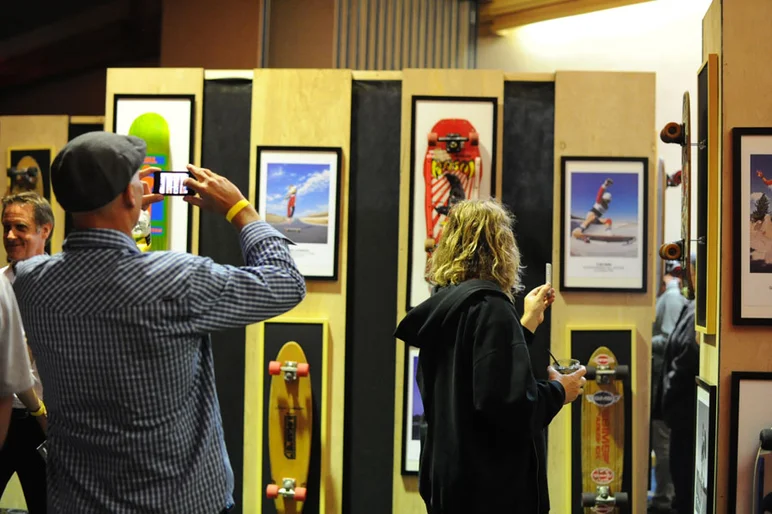 This history of boards and photos here had all the geezers with their phones out.<!-- Skateboard Bid'niss IASC Summit and Hall of Fame Awards -->