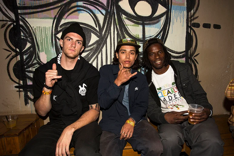 <!--pro16sunnight-->

Philly and Virginia Beach in the house: Andrew, Trevor Colden and Kevin Taylor enjoying a few cocktails on the patio.