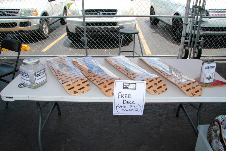 <!--sr16-->

Boards for Bros was set up out in the courtyard. I'm sure you know by now but its our nonprofit organization raising money to give skateboards to the less fortunate.