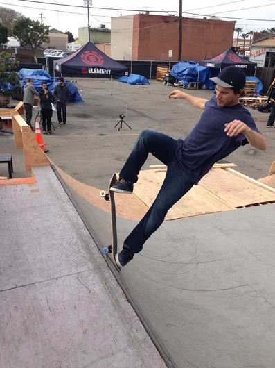 <!-- agendashow2014 -->
Mark Appleyard - half cab 5-0 fakie at Element Headquarters.