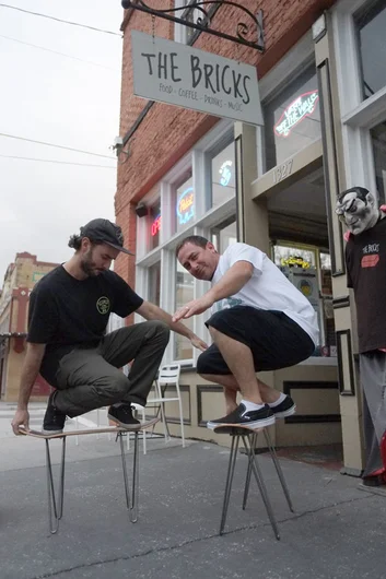 HiDefJoe and Justin are shredding the new seats at The Bricks.<!-- Moat Water Deck Release Party at SPoT Ybor -->