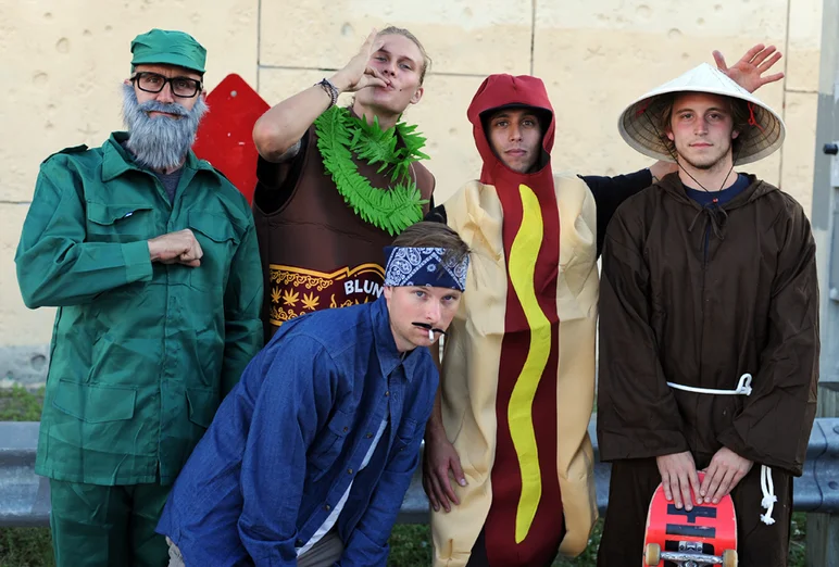 <!--hj2014-->

Our crew left Brandenton and hit a costume shop en route to SPoT. From left to right: boss man Brian Schaefer as Fidel Castro, Eric 