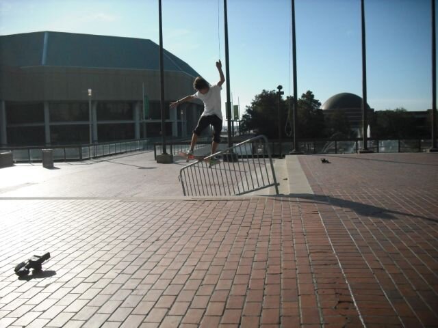There are stairs and ledges to shred