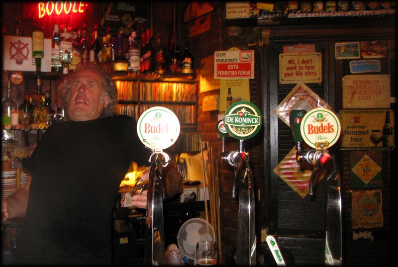 Amsterdam - wacky bartender at The Minds