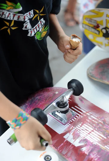 <!--soj16-->

We set up a Boards for Bros tent in the courtyard and with your help, put together 102 complete skateboards to give out to kids in our community who without our help, may never have had the opportunity to experience the simple joy of skating down the street. Thank you to all those who volunteered to help with this task!