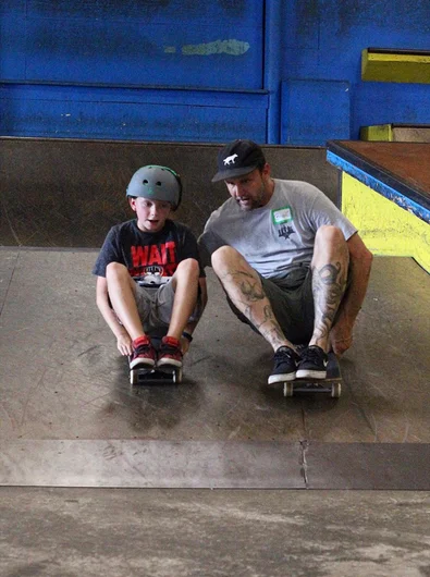 <!--askate2017-->

Schaefer looked like he was having as much fun as this kid was.
