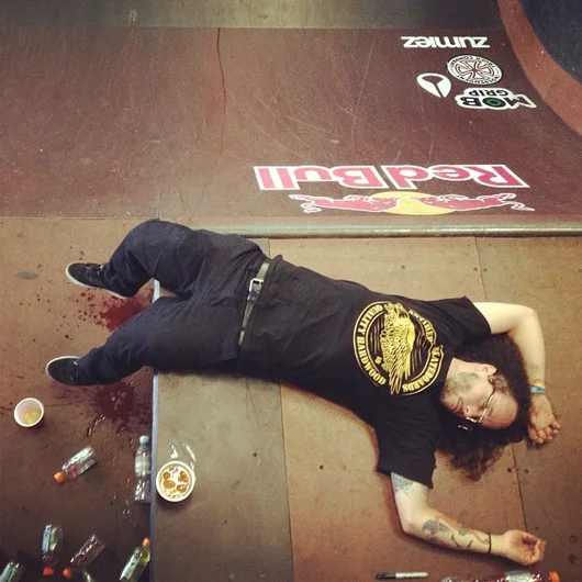 This dude passed out on the decks the next morning made it into a lot of photos.<!-- Tampa Pro 2013: Samples from Instagram -->