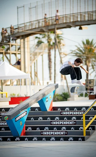 <!--dabarcy-finals-->

Past Damn Of The Year Zach Saraceno Nollie Varial Flips the stairs.
