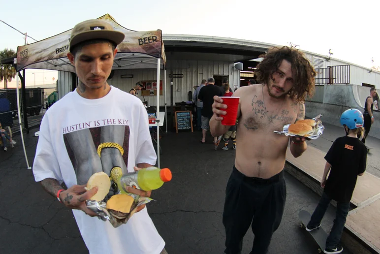 <!--ffombj-->

SPoT Team members Robby and Cash fueling up for Best Trick.