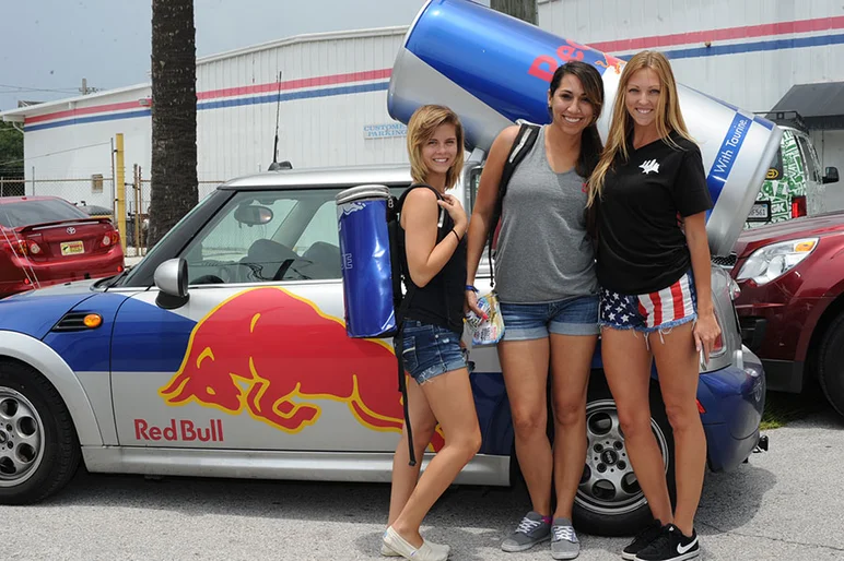 Thanks to Red Bull for stopping by.  These may have been the only three girls in the building that were not here for Baby Scumbag. <!-- Go Skateboarding Day 2013 With Kayo -->