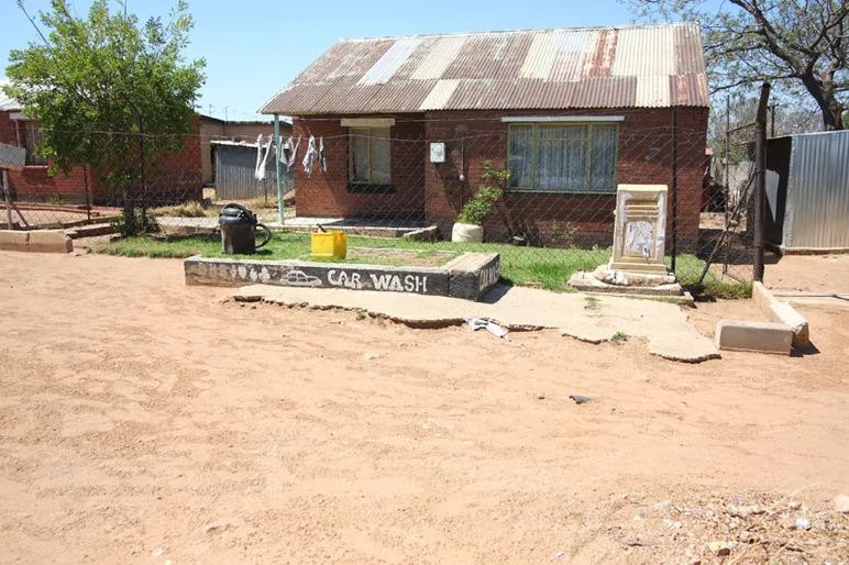 The local neighborhood car wash.<!-- South Africa: Johannesburg for a Day and on to Kimberley -->