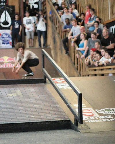 Nassim Guammaz - ollie over the rail to 5-0.<!-- Luke McKaye Tampa Am 2012 Photos -->