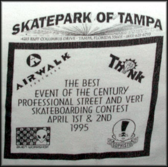 Tampa Pro 1995 t-shirt