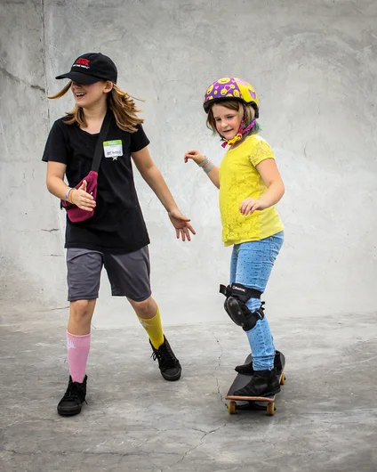 <!--girlsclinic19-->

Arianna was teaching some skate lessons too.
