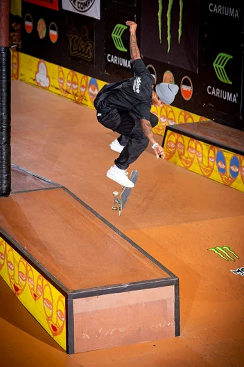 Felipe Gustavo gets the semi-finals poppin’ with a Nollie Flip Crooks. 
<!--sundaytampapro2021-->