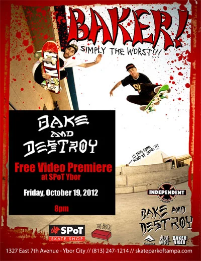 The Bake and Destroy premiere is Friday, October 19, 2012.