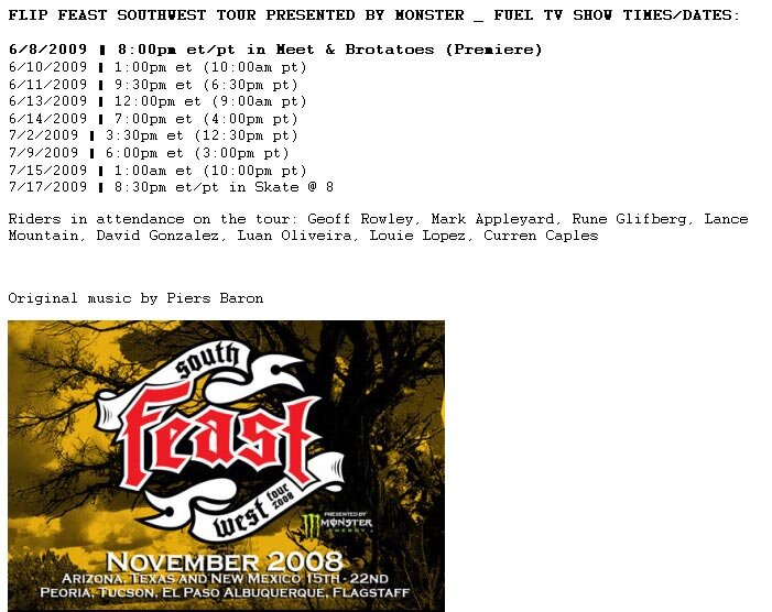 The Flip Feast Southwest Tour 2009
