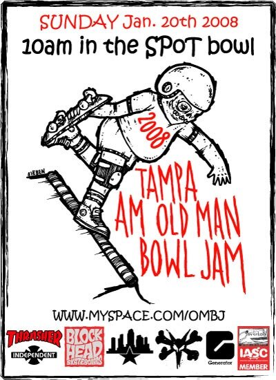 The Old Man Bowl Jam 2008 is Sunday, January 20