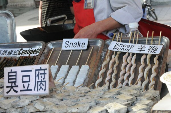 China: sheep penis for dinner