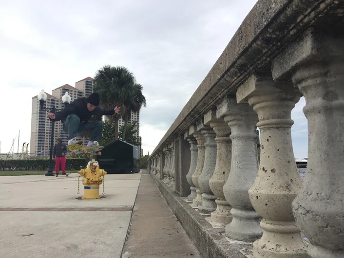 <!--spotrtmiami-->

We stopped in Cape Coral to drop Eric's dog Luna off for the weekend, which only meant that we had to drive down the road to the infamous Centennial Park located in Downtown Fort Myers. Odds are you will see these two mini hydrants in a row in any Florida video.