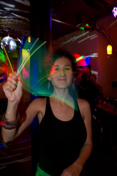 Additional props included glow sticks