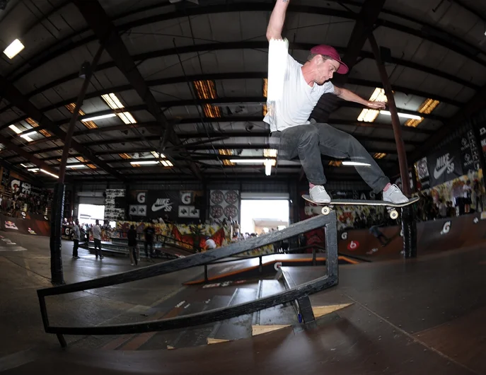 <!-- tampapro2014qualifiersaaronandfrank -->

Brad Cromer recently went pro for Krooked and is a pleasure to watch on a skateboard. He qualified 20th today by doing some unique maneuvers.