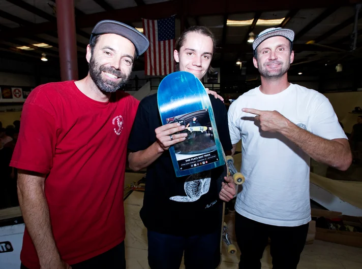 <!--daatlsun-->

Twas pretty hard to capture Mason Coletti’s Kickflip Backtail Bigspin down the rail with a single photo, but he sure as hell did it and got him self 2nd place in Best Trick as well.







