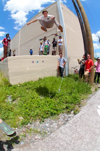 <!--gsd16-->

Classic Kickflip down the gap before we had to leave. We got kicked out seconds after everyone rolled up, but that didn’t stop us from at least getting a few tricks in.