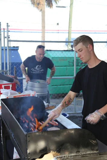 <!--eotmfeb16-->

Fire it up! Sterling Gainer manning the grill. 