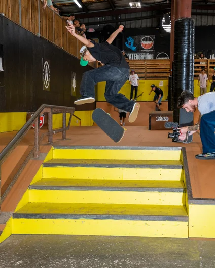 Camden threw down a bigflip down the 4 block during practice <!--harvestjam21-->