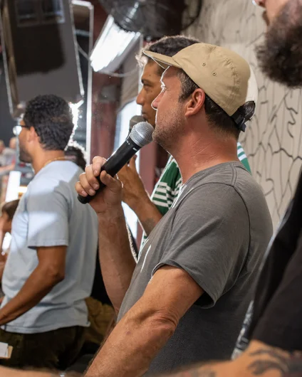 Brian glistening in the limelight

<!--backtoschoolbash2022-->