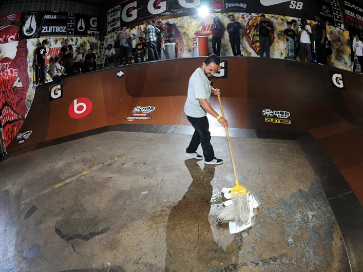 <!-- tampapro2014qualifiersaaronandfrank -->

Ishod Wair destroyed his first run so hard that he puked the second he finished skating. Ishod is the winner of the second golden ticket today that will take him straight to the finals tomorrow. Thanks for getting this cleaned up so quickly Mariano!