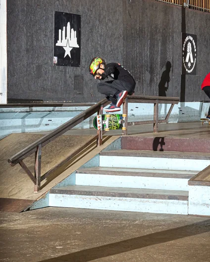 <!--onthespot21-->
Braydon Santos shows up bright and early for our first contest in what feels like an eternity. Kickflip down the 4 block.