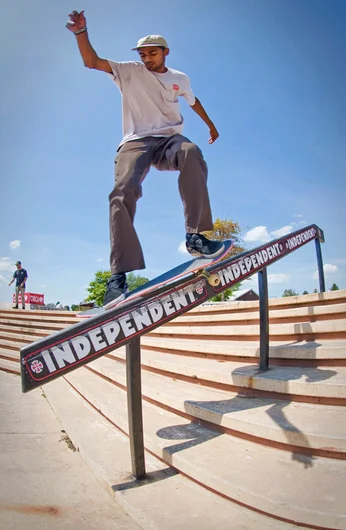 <!--wpa-sat-->

Josh Douglas jumps at the rail Switch like its child’s play. This time with the Switch Feeble.