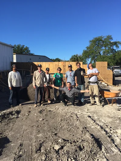 <!--concourse-->

Here’s the build crew. We’re stoked to have Team Pain putting in the work to bring you a new concrete course in the courtyard. Stay tuned for more updates and see what we change up from this post. Who knows?  We could end up bringing the vert ramp back instead.



