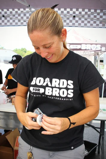 <!--mattwoodsday18-->
Jeni does a little of everything around here and specifically asked to attach the wheels.