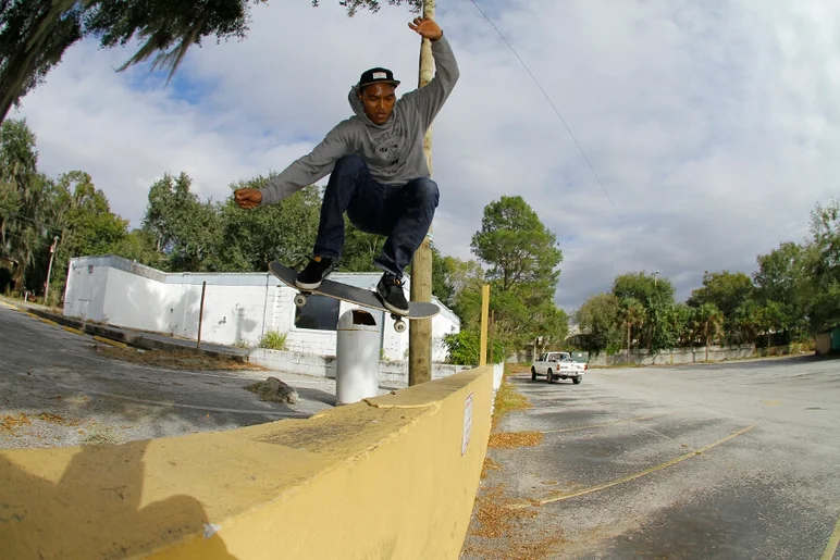 <!-- ffnwinterhavenjan14 -->
Across the street, though, James hits a fakie shifty to drop.