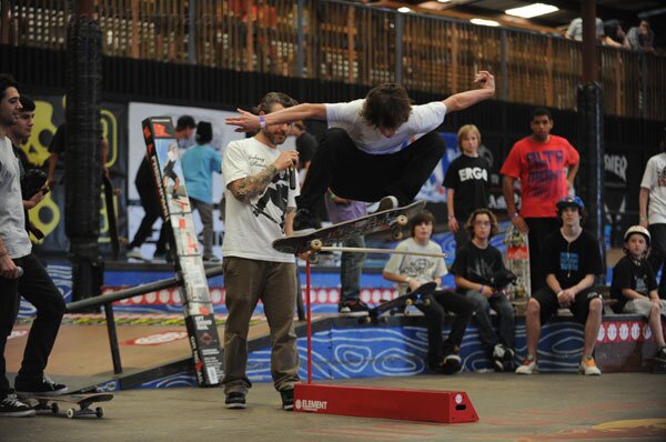 Jereme Knibbs won the High Ollie Contest they had