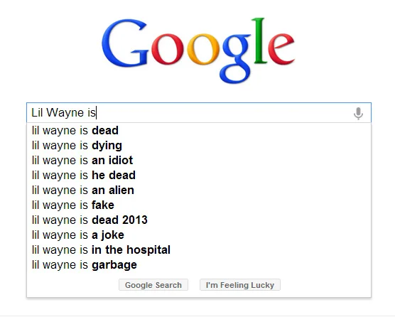 Again with the popularity to death rumors ratio, I had to include Lil Wayne in here.<!-- Your Favorite Skateboarder Is Dead, Asian, Mexican, A Satanist, Married -->