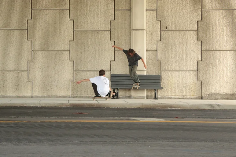 <!--bakeland-->

Bryan Herman got a few lines on these benches. Be on the lookout for the footage... you know it is going to be crispy with Beagle behind the lens.