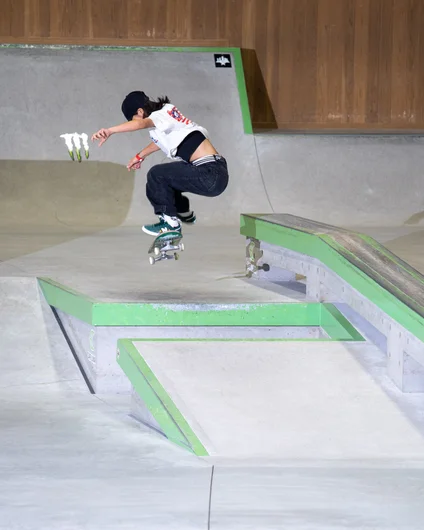 Aoi Ishimaru full speed switch flip on the euro. This was my favorite obstacle to skate at the park. I promise that has nothing to do with me being 33 and this being a safe bet

<!--damnamjapan2022day2-->