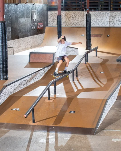 PJ DelBlasi back feeble down the kinked rail. PJ is super quiet and I really like his style. Hope to see more of him!

<!--backtoschoolbash2022-->