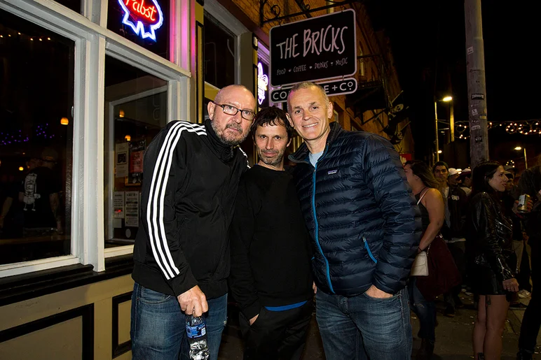 <!--pro16frinight-->

The Three English Men: Skin Phillips, Bod Boyle and Steve Douglas.