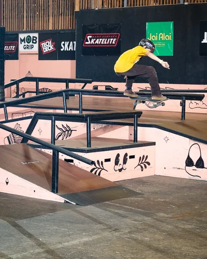 Christian Garcia - Bump to Bar Ollie. You don’t see many kids under 12 hucking this thing.

<!--schoolsoutjam2023-->
