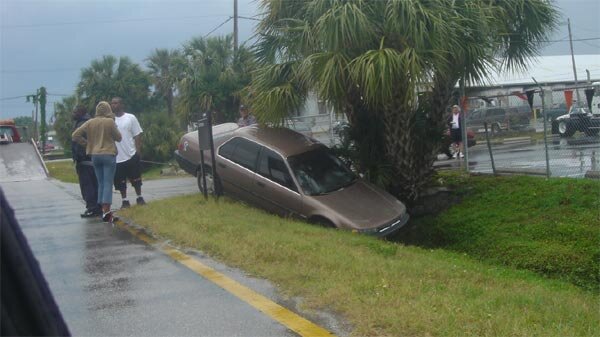 Car in the Moat