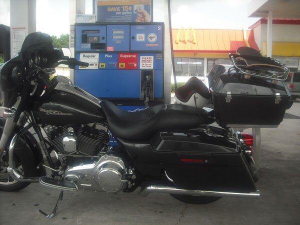 I had to stop about every 200 miles or so for gas